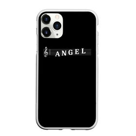 Чехол для iPhone 11 Pro матовый с принтом Angel , Силикон |  | angel | clef | instrument | music | musical | notation | note | notes | tablature | treble | ангел | грамота | инструмент | ключ | музыка | музыкальный | нота | нотная | ноты | скрипичный | табулатура