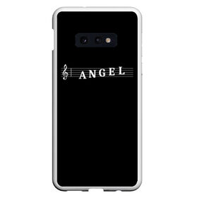 Чехол для Samsung S10E с принтом Angel , Силикон | Область печати: задняя сторона чехла, без боковых панелей | angel | clef | instrument | music | musical | notation | note | notes | tablature | treble | ангел | грамота | инструмент | ключ | музыка | музыкальный | нота | нотная | ноты | скрипичный | табулатура