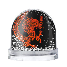 Снежный шар с принтом RED CHINA DRAGON , Пластик | Изображение внутри шара печатается на глянцевой фотобумаге с двух сторон | china | china dragon | red dragon | без крыльев | дракон змея | китай | китайские символы | китайский дракон | красный дракон | символ