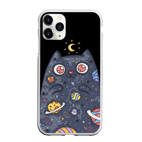 Чехол для iPhone 11 Pro Max матовый с принтом КОСМИЧЕСКИЙ КОТ , Силикон |  | Тематика изображения на принте: артемис | астероиды | вселенная | галактика | диана | звезды | кометы | космос | кот | котенок | котик | луна | месяц | ночь | планеты | сейлор мун | туманность | черная кошка
