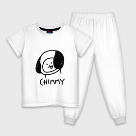 Детская пижама хлопок с принтом ЧИММИ CHIMMY , 100% хлопок |  брюки и футболка прямого кроя, без карманов, на брюках мягкая резинка на поясе и по низу штанин
 | army | bangtan boys | bt21 | bts | bts stickers | chimmy | cooky | k pop | koya | mang | monster | rap monster | rapmon | rj | rm | shooky | tata | van | бтс | ви | джей хоуп | джонгук | кейпоп | реп монстр | стикеры bts | сюга | чимин | чин