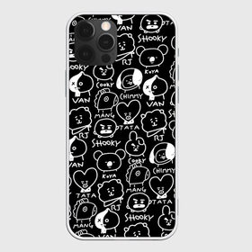 Чехол для iPhone 12 Pro Max с принтом BTS | BT21 , Силикон |  | army | bangtan boys | bt21 | bts | bts stickers | chimmy | cooky | k pop | koya | mang | monster | rap monster | rapmon | rj | rm | shooky | tata | van | бтс | ви | джей хоуп | джонгук | кейпоп | реп монстр | стикеры bts | сюга | чимин | чин