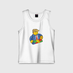 Детская майка хлопок с принтом Lego Donald Trump - Президент Дональд Трамп конструктор ,  |  | 45 президент | america | president | united states | usa | америка | байден | выборы | демократия | демократы | дональд трамп | конструктор | лего | миллионер | президент | прикол | республиканец | республиканцы