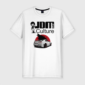 Мужская футболка хлопок Slim с принтом jdm , 92% хлопок, 8% лайкра | приталенный силуэт, круглый вырез ворота, длина до линии бедра, короткий рукав | car | culture | godzilla | jdm | skyline | японская культура | японские автомобили