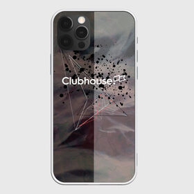 Чехол для iPhone 12 Pro Max с принтом Clubhouse | Клабхаус лого бразги , Силикон |  | club | clubhouse | house | invite | logo | брызги | геометрия | инвайт | клабхаус | лого | сеть | социальная
