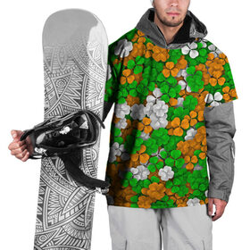 Накидка на куртку 3D с принтом Ирландский клевер , 100% полиэстер |  | Тематика изображения на принте: patrick | день святого патрика | ирландия | листья | патрик | паттерн | трилистник | четырёхлистник