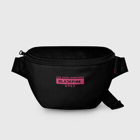Поясная сумка 3D с принтом BLACKPINK , 100% полиэстер | плотная ткань, ремень с регулируемой длиной, внутри несколько карманов для мелочей, основное отделение и карман с обратной стороны сумки застегиваются на молнию | black | black pink | blackpink | japan | jennie | jisoo | k pop | korea | korean | lisa | music | pink | rose | азия | блэкпинк | группа | дженни | джису | к поп | корейская группа | корея | лиса | минимализм | мода | надпись | розовый | розэ | 