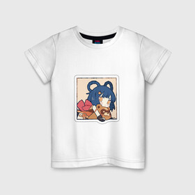 Детская футболка хлопок с принтом Сян Лин , 100% хлопок | круглый вырез горловины, полуприлегающий силуэт, длина до линии бедер | арт | милая девочка | милая девушка | мишка | плюшевый мишка | рисунок | сян лин | чиби | чиби персонаж