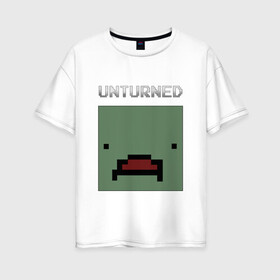 Женская футболка хлопок Oversize с принтом UNTURNED , 100% хлопок | свободный крой, круглый ворот, спущенный рукав, длина до линии бедер
 | game | unturned | unturned 2 | zombie | айди предмета | антюрнед | зомби | игра | инди | кубы | нельсон.