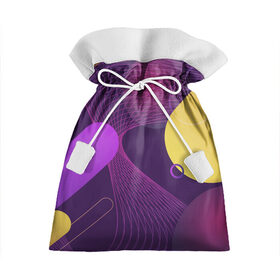Подарочный 3D мешок с принтом ГЕОМЕТРИЧЕСКИЕ ЛИНИИ , 100% полиэстер | Размер: 29*39 см | Тематика изображения на принте: 3d | 3д | геометрические линии | геометрия | желтый | круги | линия | оранжевый | пурпурный | розовый | синий | фиолетовый