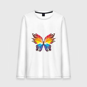 Мужской лонгслив хлопок с принтом бабочка краской , 100% хлопок |  | бабочка | беспозвоночные | брызги | градиент | краска | красочная | крылья | лето | мотыльки и бабочки | насекомое | насекомые | радуга | ярко