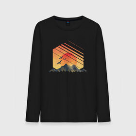 Мужской лонгслив хлопок с принтом Mountain Galaxy Sunset , 100% хлопок |  | abstract | art | geometric | geometry | landscape | minimalism | sky | space | sun | абстракция | арт | векторный рисунок | восход | галактика | геометрия | гора | горный пейзаж | горы | закат | картина | космос | минимализм | небо