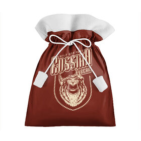 Подарочный 3D мешок с принтом Русский медведь в шапке , 100% полиэстер | Размер: 29*39 см | grizzly bear | russia | russian bear | ussr | гризли | дикий | косолапый | медвежонок | миша | мишка | мишутка | патриот | разъярённый | россия | русский медведь | ссср