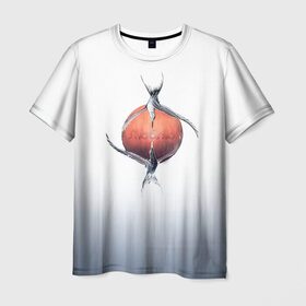 Мужская футболка 3D с принтом Птичья любовь , 100% полиэфир | прямой крой, круглый вырез горловины, длина до линии бедер | восход солнца | люблю | птица | романтичный