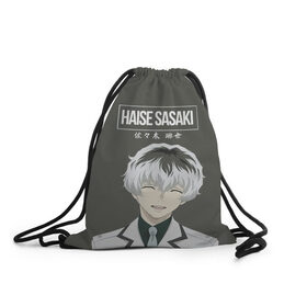 Рюкзак-мешок 3D с принтом HAISE SASAKE Tokyo Ghoul , 100% полиэстер | плотность ткани — 200 г/м2, размер — 35 х 45 см; лямки — толстые шнурки, застежка на шнуровке, без карманов и подкладки | anime | kaneki ken | tokyo ghoul | tokyo ghoul: re | аниме | анимэ | гули | джузо сузуя | канеки кен | кузен йошимура | наки | нишики нишио | ре | ренджи йомо | ризе камиширо | токийский гуль | тоука киришима | ута