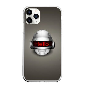 Чехол для iPhone 11 Pro матовый с принтом Daft Punk Hello , Силикон |  | ги мануэль де омем кристо | ню диско | синти поп | техно | тома бангальтер | фанк | французский хаус | электроник рок