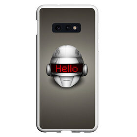 Чехол для Samsung S10E с принтом Daft Punk Hello , Силикон | Область печати: задняя сторона чехла, без боковых панелей | ги мануэль де омем кристо | ню диско | синти поп | техно | тома бангальтер | фанк | французский хаус | электроник рок