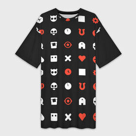 Платье-футболка 3D с принтом Любовь смерть и роботы (Логотипы) ,  |  | лого | минимализм | сериал | стикеры