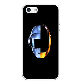 Чехол для iPhone 5/5S матовый с принтом Daft Punk , Силикон | Область печати: задняя сторона чехла, без боковых панелей | ги мануэль де омем кристо | ню диско | синти поп | техно | тома бангальтер | фанк | французский хаус | электроник рок