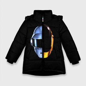 Зимняя куртка для девочек 3D с принтом Daft Punk , ткань верха — 100% полиэстер; подклад — 100% полиэстер, утеплитель — 100% полиэстер. | длина ниже бедра, удлиненная спинка, воротник стойка и отстегивающийся капюшон. Есть боковые карманы с листочкой на кнопках, утяжки по низу изделия и внутренний карман на молнии. 

Предусмотрены светоотражающий принт на спинке, радужный светоотражающий элемент на пуллере молнии и на резинке для утяжки. | ги мануэль де омем кристо | ню диско | синти поп | техно | тома бангальтер | фанк | французский хаус | электроник рок
