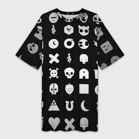 Платье-футболка 3D с принтом Любовь смерть и роботы ,  |  | лого | минимализм | рисунок | сериал | стикеры