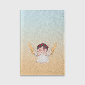 Обложка для паспорта матовая кожа с принтом акварельный ангелок , натуральная матовая кожа | размер 19,3 х 13,7 см; прозрачные пластиковые крепления | акварель | ангел | ангелок | ангелочек | крылья | купидон | милашка | персонаж | рисунок | чиби