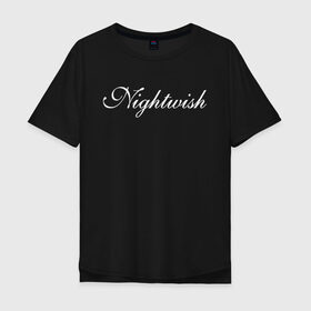 Мужская футболка хлопок Oversize с принтом Nightwish Logo / Найтвиш (Z) , 100% хлопок | свободный крой, круглый ворот, “спинка” длиннее передней части | music | night wish | nightwish | nuclear blast | rock | spinefarm | лого | музыка | найт виш | найтвиш | рок | симфоник метал | тарья турунен | флор янсен