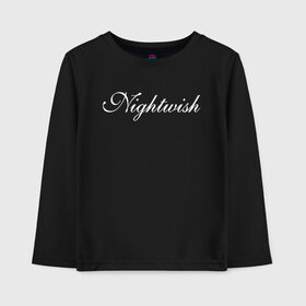 Детский лонгслив хлопок с принтом Nightwish Logo / Найтвиш (Z) , 100% хлопок | круглый вырез горловины, полуприлегающий силуэт, длина до линии бедер | music | night wish | nightwish | nuclear blast | rock | spinefarm | лого | музыка | найт виш | найтвиш | рок | симфоник метал | тарья турунен | флор янсен