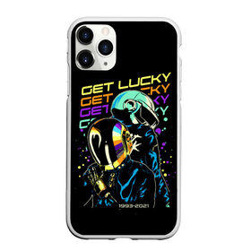 Чехол для iPhone 11 Pro Max матовый с принтом DAFT PUNK , Силикон |  | daft punk | get lucky | бангальтер | дафт панк | де омем кристо | музыка | электроника