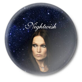 Значок с принтом Nightwish | Tarja Turunen (Z) ,  металл | круглая форма, металлическая застежка в виде булавки | music | nightwish | nuclear blast | rock | spinefarm | tarja turunen | лого | музыка | найтвиш | рок | симфоник метал | тарья турунен | флор янсен