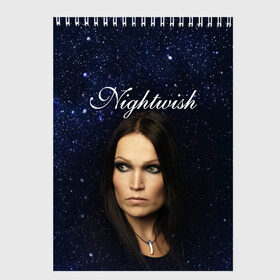 Скетчбук с принтом Nightwish | Tarja Turunen (Z) , 100% бумага
 | 48 листов, плотность листов — 100 г/м2, плотность картонной обложки — 250 г/м2. Листы скреплены сверху удобной пружинной спиралью | Тематика изображения на принте: music | nightwish | nuclear blast | rock | spinefarm | tarja turunen | лого | музыка | найтвиш | рок | симфоник метал | тарья турунен | флор янсен