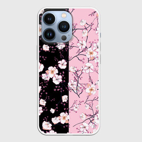 Чехол для iPhone 13 Pro с принтом САКУРА | SAKURA | ВИШНЯ ,  |  | Тематика изображения на принте: chery | flowers | japan | roses | sakura | вишня | растения | розы | ромашка | сакура | тюльпаны | цветы | цветы сакуры | япония