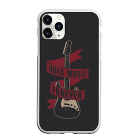 Чехол для iPhone 11 Pro Max матовый с принтом РОК НАВСЕГДА! , Силикон |  | rock forever | гитара | рок | рок музыка | рок навсегда
