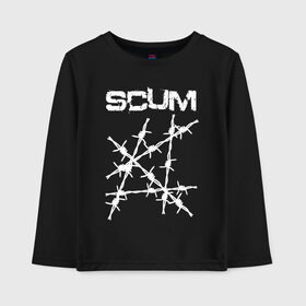 Детский лонгслив хлопок с принтом SCUM , 100% хлопок | круглый вырез горловины, полуприлегающий силуэт, длина до линии бедер | action | game | scum | tec1 | выживание | выжить | ресурсы | скам игра | тюремная