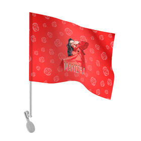 Флаг для автомобиля с принтом Манижа Manizha , 100% полиэстер | Размер: 30*21 см | manizha | далеровна | душанбе | евровидение | евровидение 2021 | манижа | певица | таджикистан | хамраева