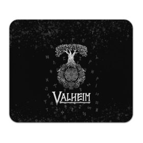 Коврик для мышки прямоугольный с принтом Valheim Руны Иггдрасиль , натуральный каучук | размер 230 х 185 мм; запечатка лицевой стороны | valheim | вальхейм | дерево | иггдрасиль | игдрасиль | игра | икдросиль | логотип игры | мировое древо | много рун | паттерн | руна | руны