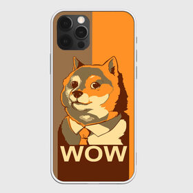 Чехол для iPhone 12 Pro Max с принтом Doge Wow , Силикон |  | animal | art | dog | doge | dogecoin | many x | mem | meme | new | poster | such x | wave | wow | арт | в | галстук | галстуке | двухцветная | животное | зверь | имени | кабосу | мем | мемас | мэм | по | постер | сиба ину | собака | хищник