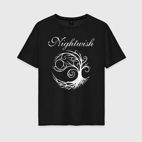 Женская футболка хлопок Oversize с принтом NIGHTWISH , 100% хлопок | свободный крой, круглый ворот, спущенный рукав, длина до линии бедер
 | metal | nightwish | tarja turunen | метал | музыка | найтвиш | рок | симфо метал | тарья турунен