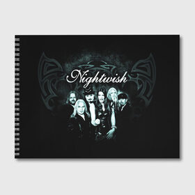 Альбом для рисования с принтом NIGHTWISH , 100% бумага
 | матовая бумага, плотность 200 мг. | Тематика изображения на принте: metal | nightwish | tarja turunen | метал | музыка | найтвиш | рок | симфо метал | тарья турунен