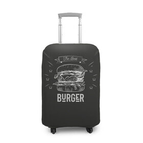Чехол для чемодана 3D с принтом Бургер , 86% полиэфир, 14% спандекс | двустороннее нанесение принта, прорези для ручек и колес | fast food | the best burger | бургер | еда | фастфуд
