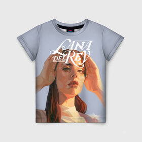 Детская футболка 3D с принтом Lana del rey , 100% гипоаллергенный полиэфир | прямой крой, круглый вырез горловины, длина до линии бедер, чуть спущенное плечо, ткань немного тянется | lana del rey | music | лана дел рей | музыка | певица