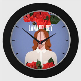 Настенные часы с принтом LANA DEL REY ,  |  | lana del rey | music | лана дел рей | музыка | певица