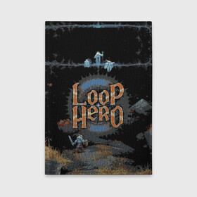 Обложка для автодокументов с принтом Loop Hero , натуральная кожа |  размер 19,9*13 см; внутри 4 больших “конверта” для документов и один маленький отдел — туда идеально встанут права | games | knight | loop hero | magic | rogue like | russia | steam | sword | герой петли | игры | магия | меч | рогалик | россия | рыцарь | стим