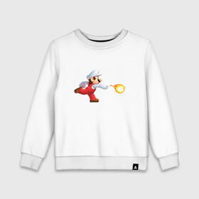 Детский свитшот хлопок с принтом Mario , 100% хлопок | круглый вырез горловины, эластичные манжеты, пояс и воротник | Тематика изображения на принте: dendy | games | mario | sega | лето 2021 | марио