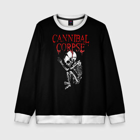 Детский свитшот 3D с принтом Cannibal Corpse | 1 , 100% полиэстер | свободная посадка, прямой крой, мягкая тканевая резинка на рукавах и понизу свитшота | Тематика изображения на принте: band | cannibal corpse | metal | music | rock | атрибутика | группа | метал | музыка | рок