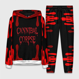 Женский костюм 3D (с толстовкой) с принтом Cannibal Corpse ,  |  | canibal | cannibal corpse | dead metal | horror | metal | rock | дэт металл | канибал корпс | каннибал | метал | металлика | музыка | рок | рок группы | рокерские | труп каннибала | тяжелый металл | тяжелый рок | хоррор