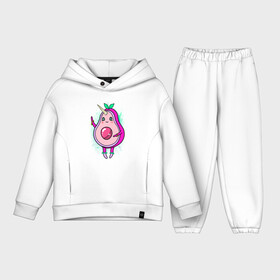 Детский костюм хлопок Oversize с принтом Авокадо единорог ,  |  | anime | avocado | avocat | baby | kawaii | kids | little | pink | princess | queen | unicorn | авокадо | аниме | детям | еда | единорог | единорожка | кавайный | лето | листья | малыш | мультяшный | овощи | радуга | растения | сладк