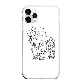 Чехол для iPhone 11 Pro матовый с принтом йорк , Силикон |  | dog | гав | животные | йорк | йоркширский терьер | милота | собака | собачка | терьер | фауна | хвостик | щенок | язык