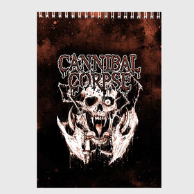 Скетчбук с принтом Cannibal Corpse , 100% бумага
 | 48 листов, плотность листов — 100 г/м2, плотность картонной обложки — 250 г/м2. Листы скреплены сверху удобной пружинной спиралью | canibal corpse | cannibal corpse | death metal | группы | дэт метал | канибал корпс | метал | рок