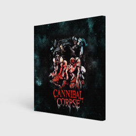 Холст квадратный с принтом Cannibal Corpse , 100% ПВХ |  | canibal corpse | cannibal corpse | death metal | группы | дэт метал | канибал корпс | метал | рок